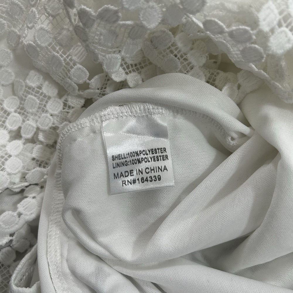 NWT Petal & Pup Lauren White Lace Midi Dress Women's 8- Bridal Shower Graduation - Picture 15 of 15